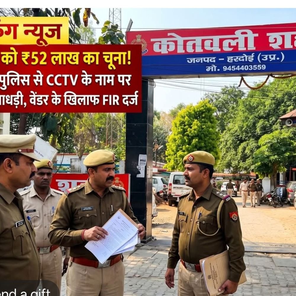 हरदोई पुलिस से 52.51 लाख की ठगी:भुगतान के बाद भी पुलिस थानों को नहीं मिले CCTV कैमरे, मुंबई की फर्म संचालक पर केस
