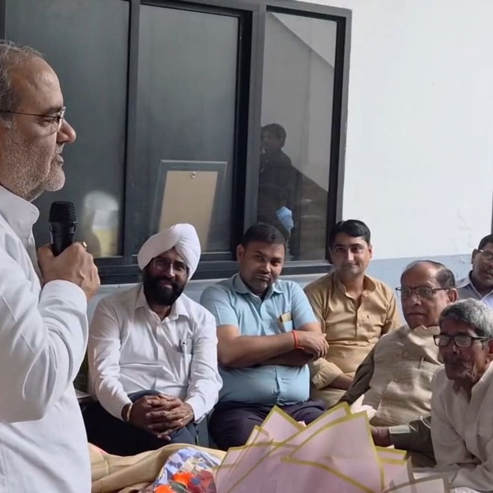 कांग्रेस के प्रदर्शन पर भूपेंद्र चौधरी का निशाना:अमरोहा में बोले- विरोध का अधिकार, माहौल बिगाड़ना गलत