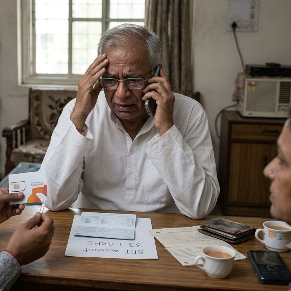 सिम बंद कर रिटायर्ड अधिकारी के 33 लाख उड़ाए:पांच दिन तक नहीं आया नेटवर्क, पुलिस ने 6 लाख फ्रीज किए