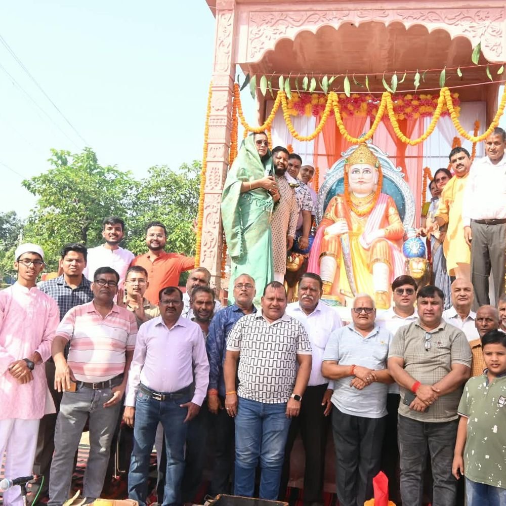 मैलानी में अग्रसेन जयंती मनाई गई:प्रतिमा स्थापना संग हुआ हवन-पूजन, विशाल भंडारे में उमड़े श्रद्धालु