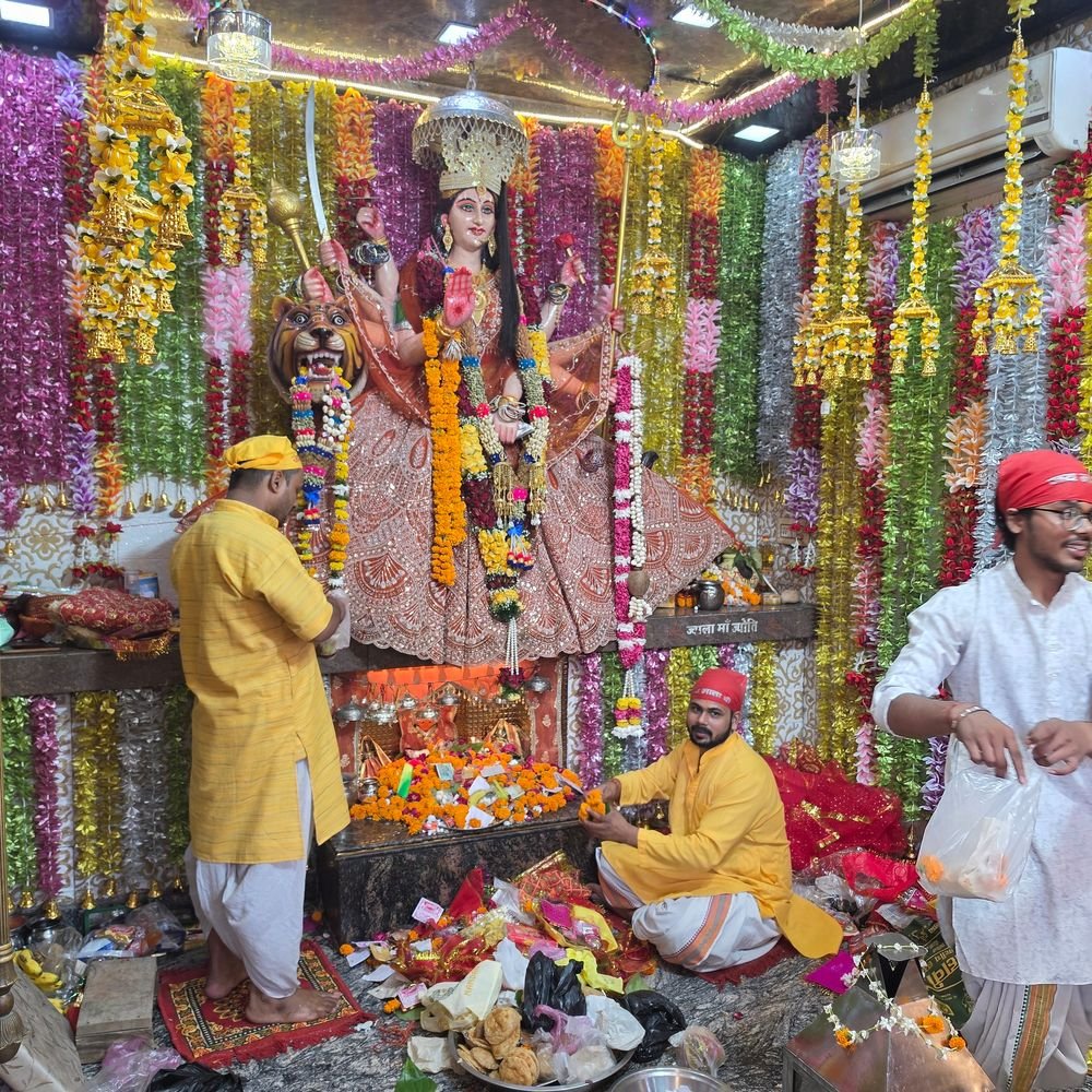 संभल में शारदीय नवरात्र का कन्या पूजन के साथ समापन:सिद्धपीठ चामुंडा मंदिर में लौंग का जोड़ा चढ़ाने से मनोकामना पूरी होने की मान्यता