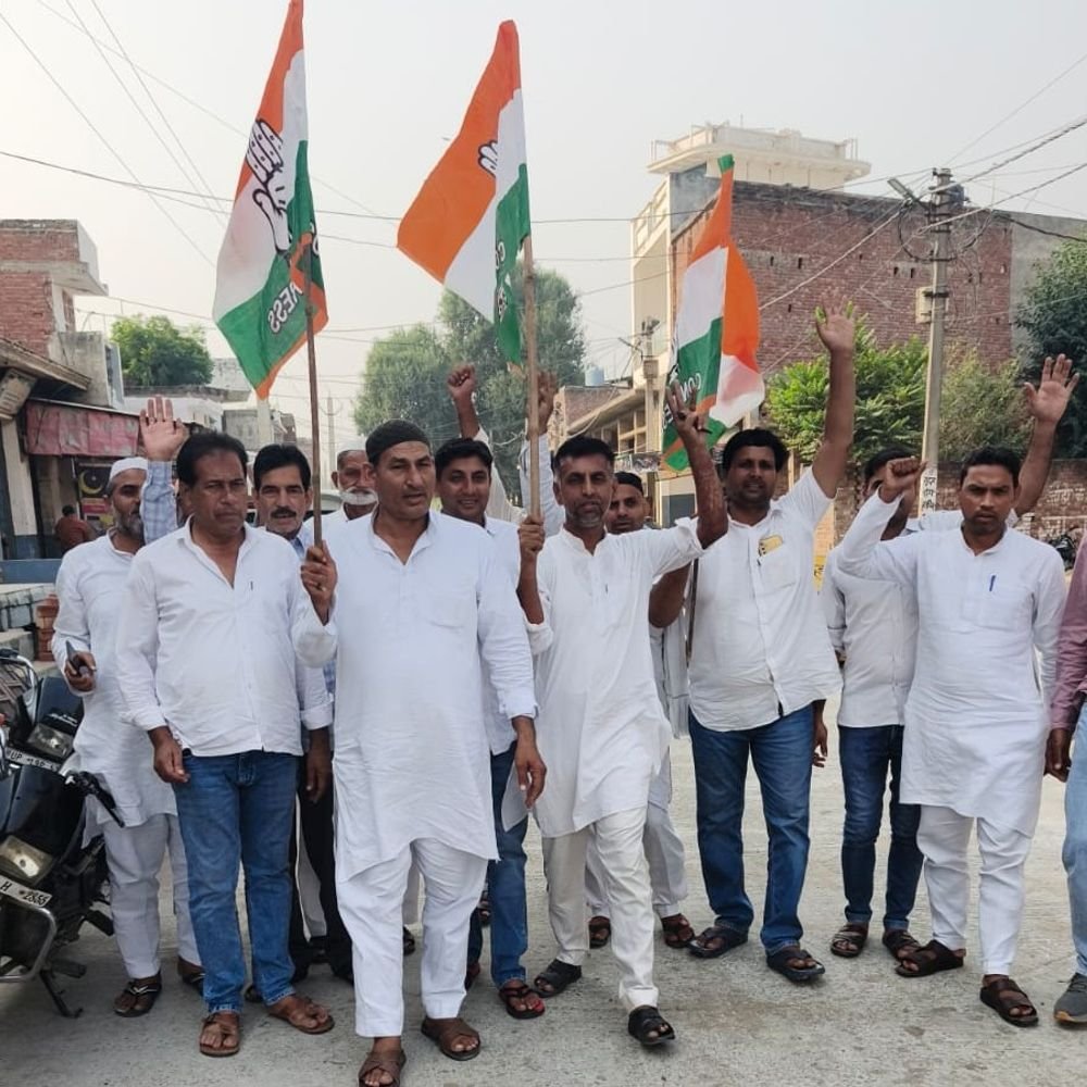 शामली में मुख्य चुनाव आयुक्त के इस्तीफे की मांग:कांग्रेस ने कैराना में पदयात्रा निकाली, चुनाव प्रक्रिया और मतदाता सूची पर सवाल उठाए