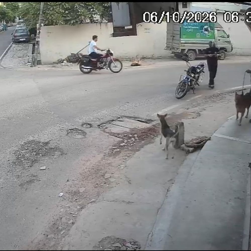 डॉगी को गोली मारने वाला 11 किलोमीटर तक दिखा:हजरतगंज में आखिरी बार दिखा बाइक सवार, निजी सिक्योरिटी गार्ड की ड्रेस में दिखा