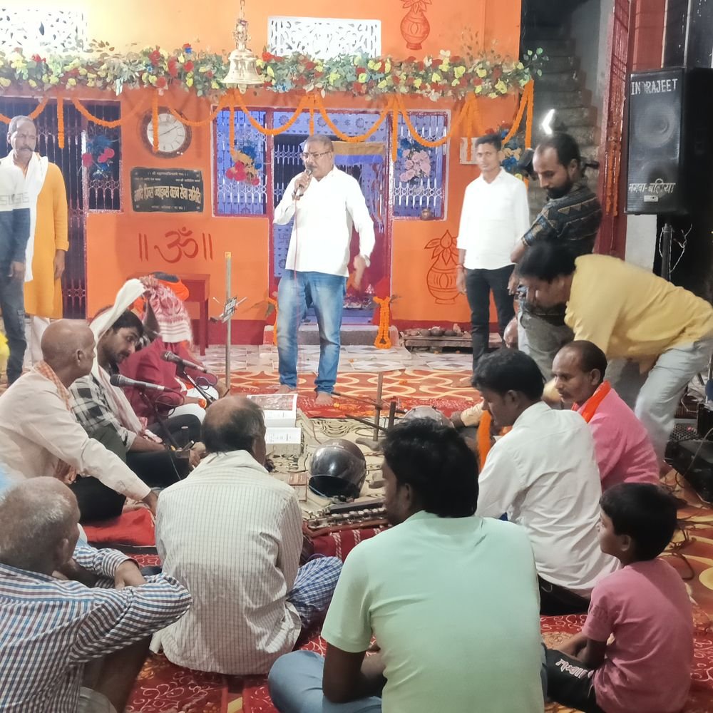 नगवा में ग्राम देवता का वार्षिकोत्सव:श्रीरामचरितमानस पाठ के साथ धार्मिक आयोजन का शुभारंभ