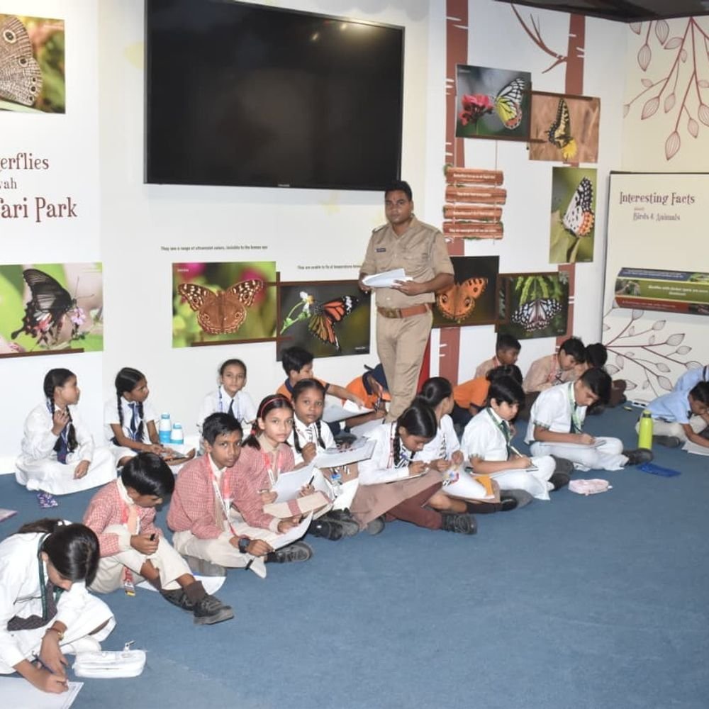 31 स्कूलों के 75 विद्यार्थियों ने प्रतियोगिताओं में दिखाई प्रतिभा:इटावा सफारी पार्क में वन्य प्राणी सप्ताह, 1100 छात्र-छात्राओं ने किया निःशुल्क सफारी भ्रमण