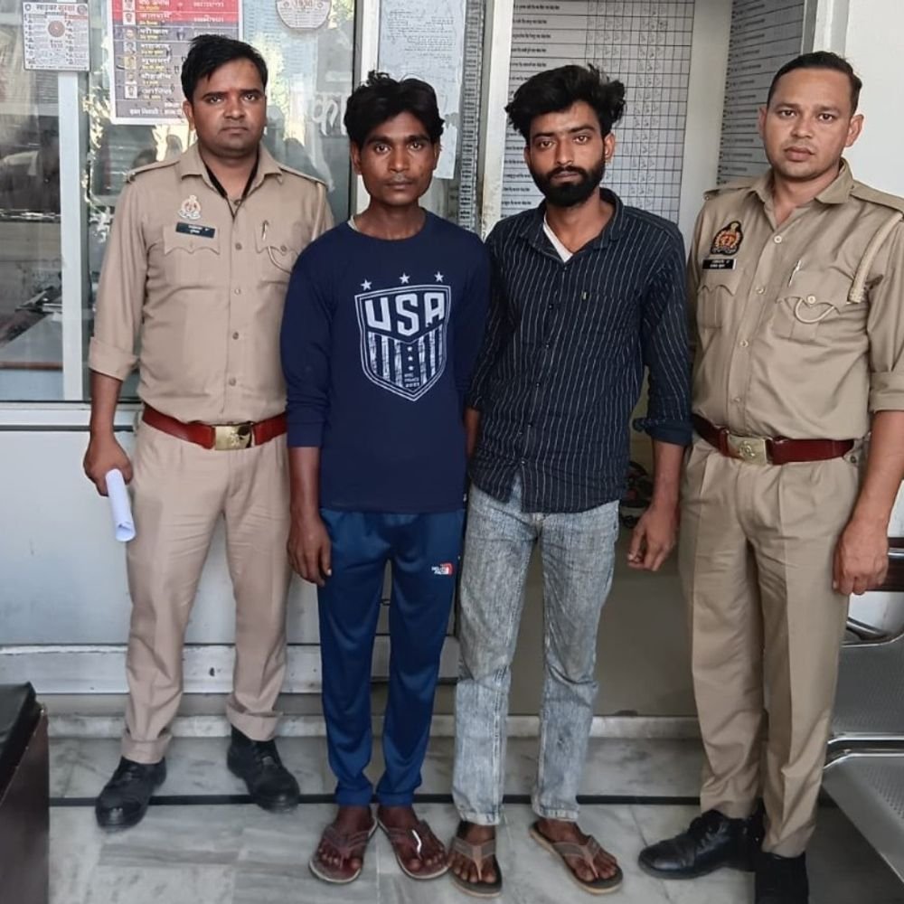 सहारनपुर में मामा से मिलने आये युवक की बाइक चोरी:दो आरोपी पकड़े गए, घर के बाहर से ले गए थे गाड़ी