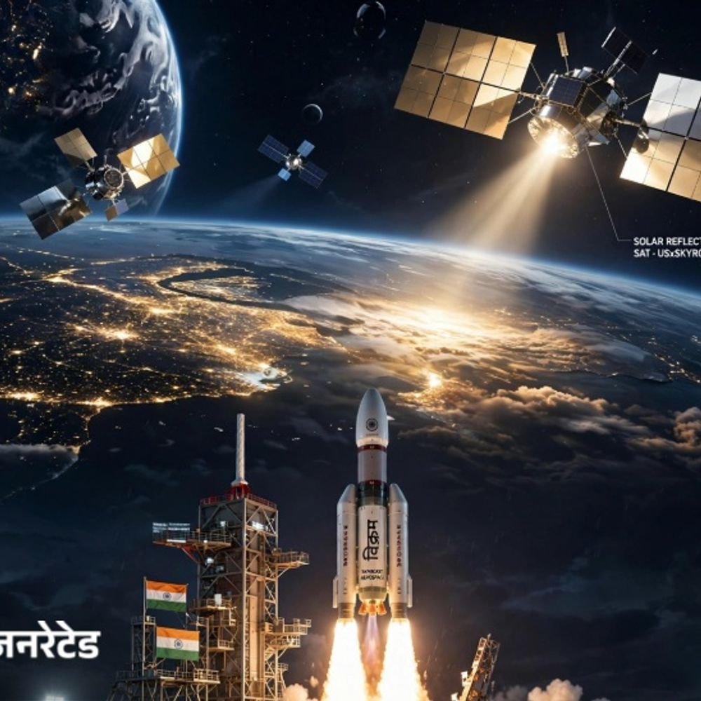रात में सूरज की रोशनी बेचने की तैयारी:भारत की स्काईरूट एयरोस्पेस और अमेरिकी स्टार्टअप का प्रोजेक्ट, विक्रम रॉकेट से भेजे जाएंगे सैटेलाइट