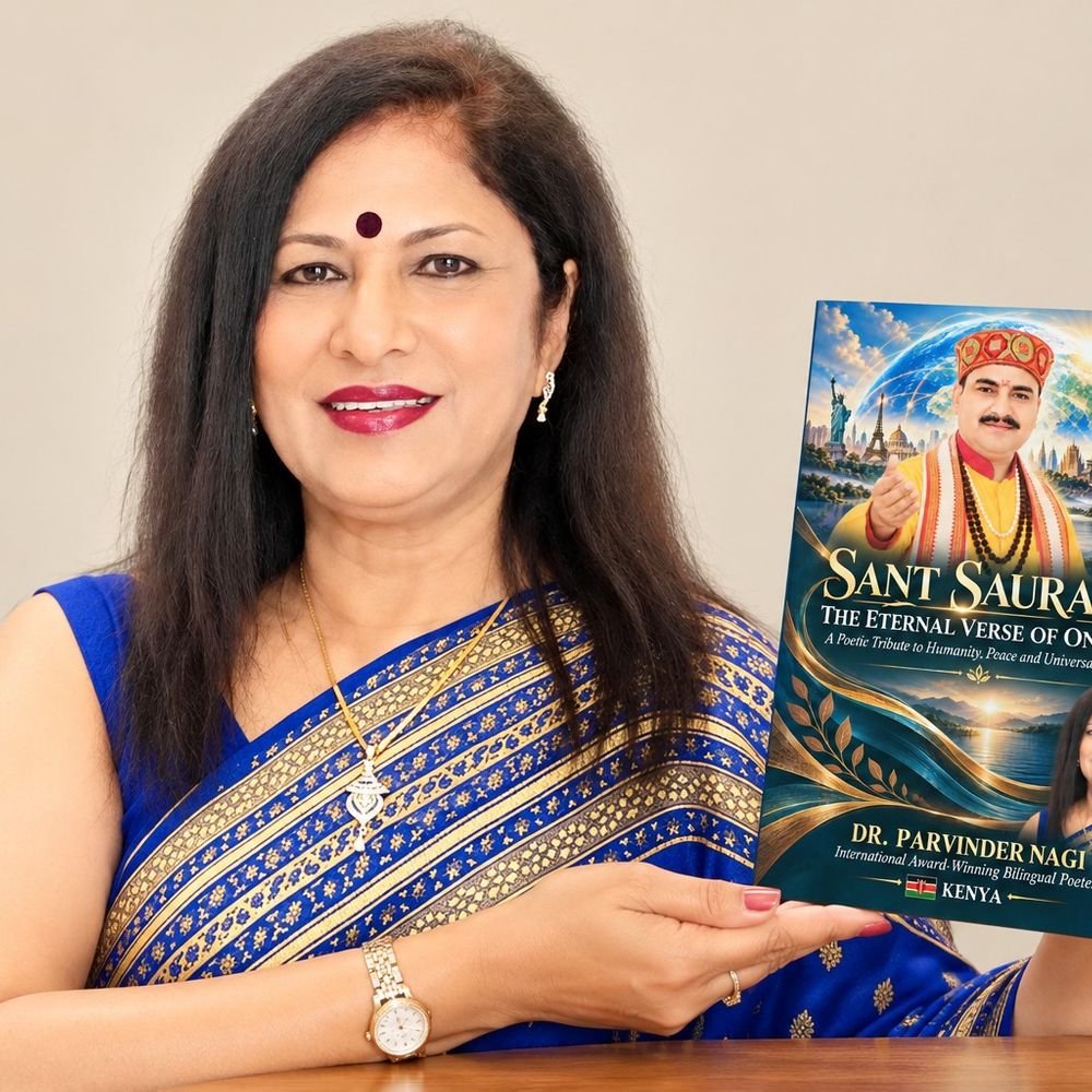 केन्या की कवयित्री की पुस्तक का कवर विमोचित:भौगोलिक और धार्मिक सीमाओं से परे एकता का संदेश देगी पुस्तक