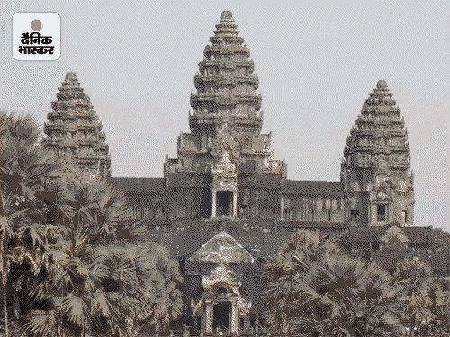 10,000 बांस-बल्लियों से काशी में बन रहा विश्व का आठवां-अजूबा:कंबोडिया के भगवान विष्णु के अंग्कोरवाट मंदिर में विराजेंगी मां दुर्गा,नवरात्र की सप्तमी से होंगे दर्शन