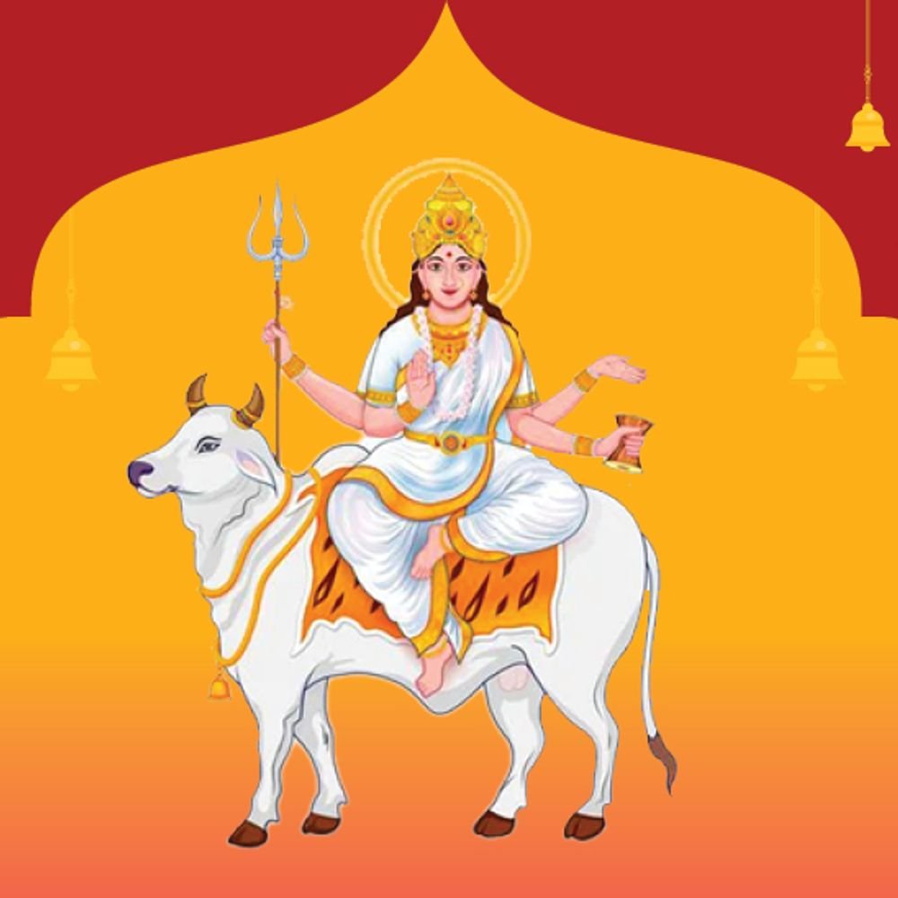 नवरात्रि का आठवां दिन:आज देवी दुर्गा के आठवें स्वरूप महागौरी की पूजा करें, पूजा में चढ़ाएं नारियल से बनी मिठाई