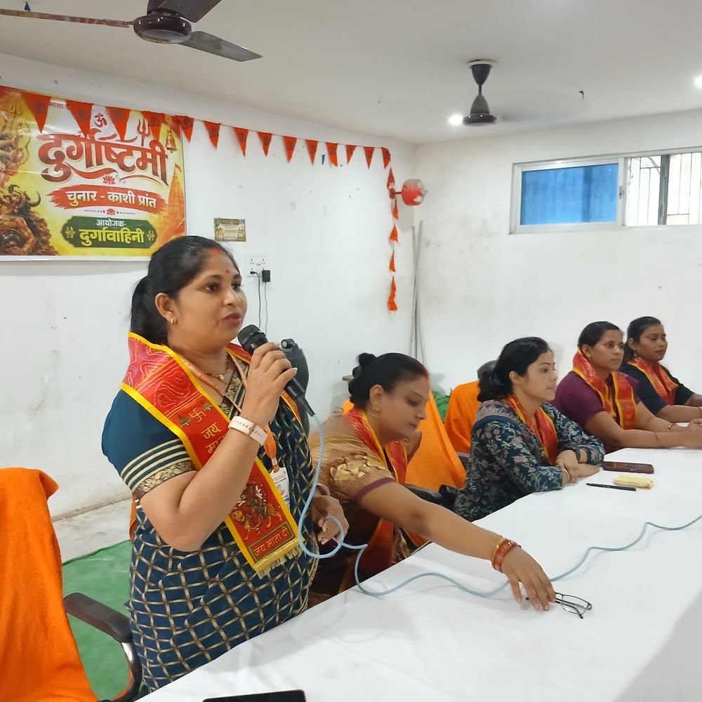 दुर्गाष्टमी पर नारी शक्ति का सम्मान:नारी के सम्मान से होता है देवताओं का वास, अष्टमी पर बताया शक्ति का महत्व