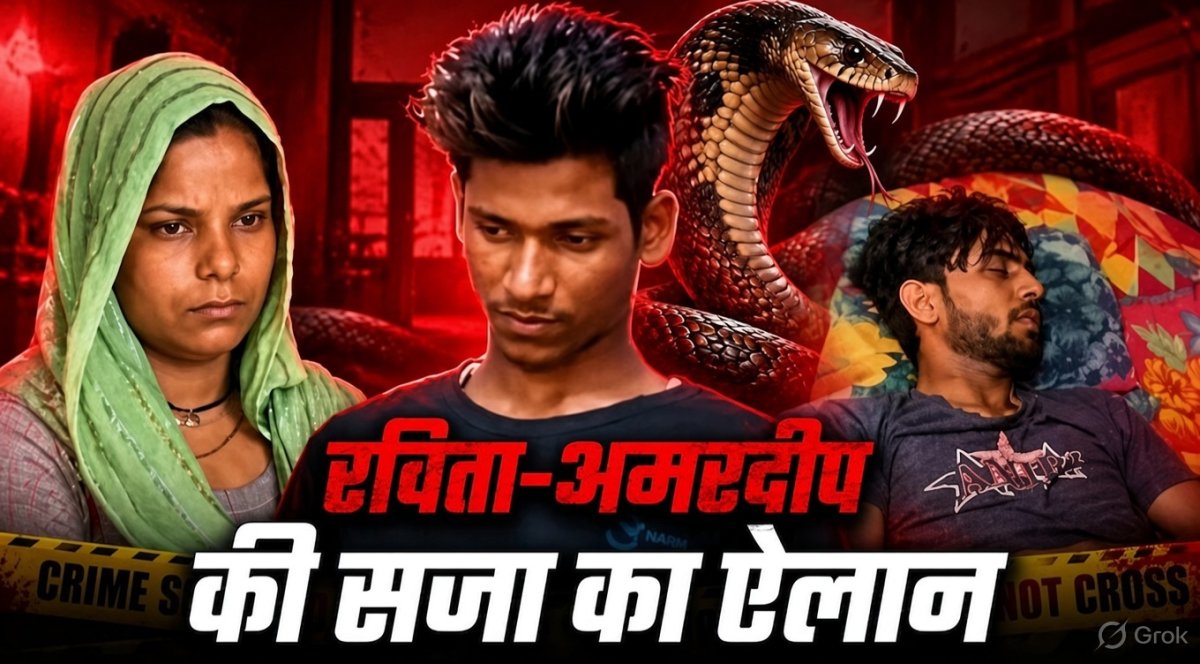 मेरठ सांप हत्याकांड में रविता और अमरदीप को फांसी की सजा