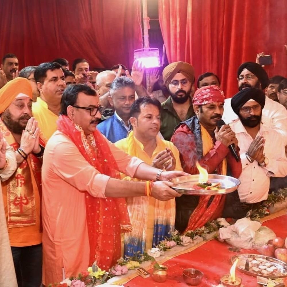 नटखेड़ा रोड पर मां भगवती जागरण:पांचवें विशाल जागरण में भजनों पर झूमे श्रद्धालु, गूंजे मां के जयकारे