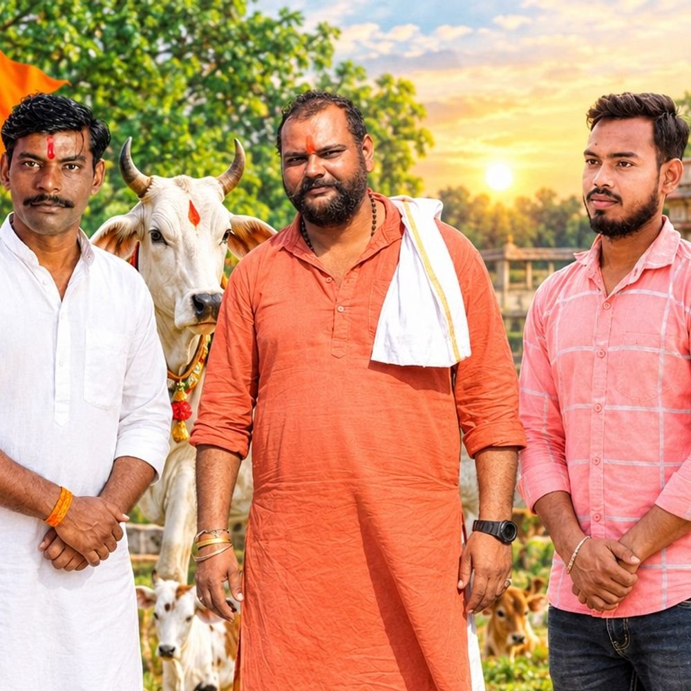नाले में गिरे नंदी का रेस्क्यू:सूचना मिलते ही मौके पर पहुंचे सनातन सेवा संगठन के सदस्य