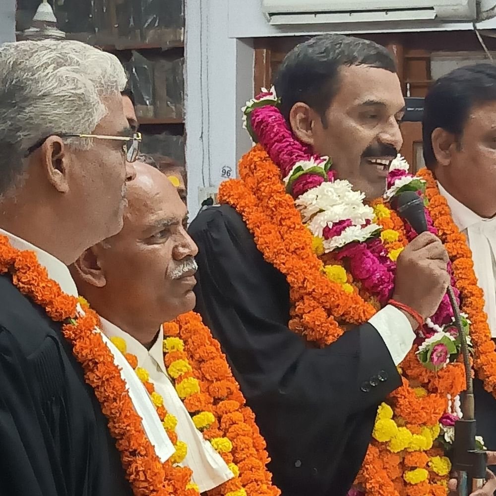 इलाहाबाद हाईकोर्ट बार चुनाव: धर्मेन्द्र यादव वरिष्ठ उपाध्यक्ष:आशुतोष त्रिपाठी संयुक्त सचिव बने, कई पदों के नतीजे आए, कल भी जारी रहेगी गिनती