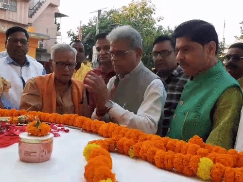 आंतरिक विकास परिषद ने किया शस्त्र पूजन:मां भवानी से लिया राष्ट्र रक्षा का आशीर्वाद, वन एवं पर्यावरण मंत्री भी रहे मौजूद