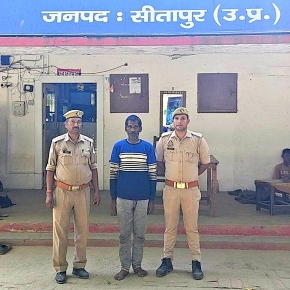 8 साल की बच्ची से दुष्कर्म का आरोपी गिरफ्तार:सीतापुर पुलिस ने शाहजहांपुर बॉर्डर से पकड़ा, टॉफी का लालच देकर की थी वारदात