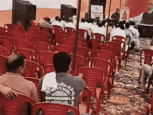 बीजेपी की सेवा ज्योति यात्रा में खाली कुर्सियों का VIDEO:मुजफ्फरनगर में विकसित भारत संकल्प सभा का आयोजन