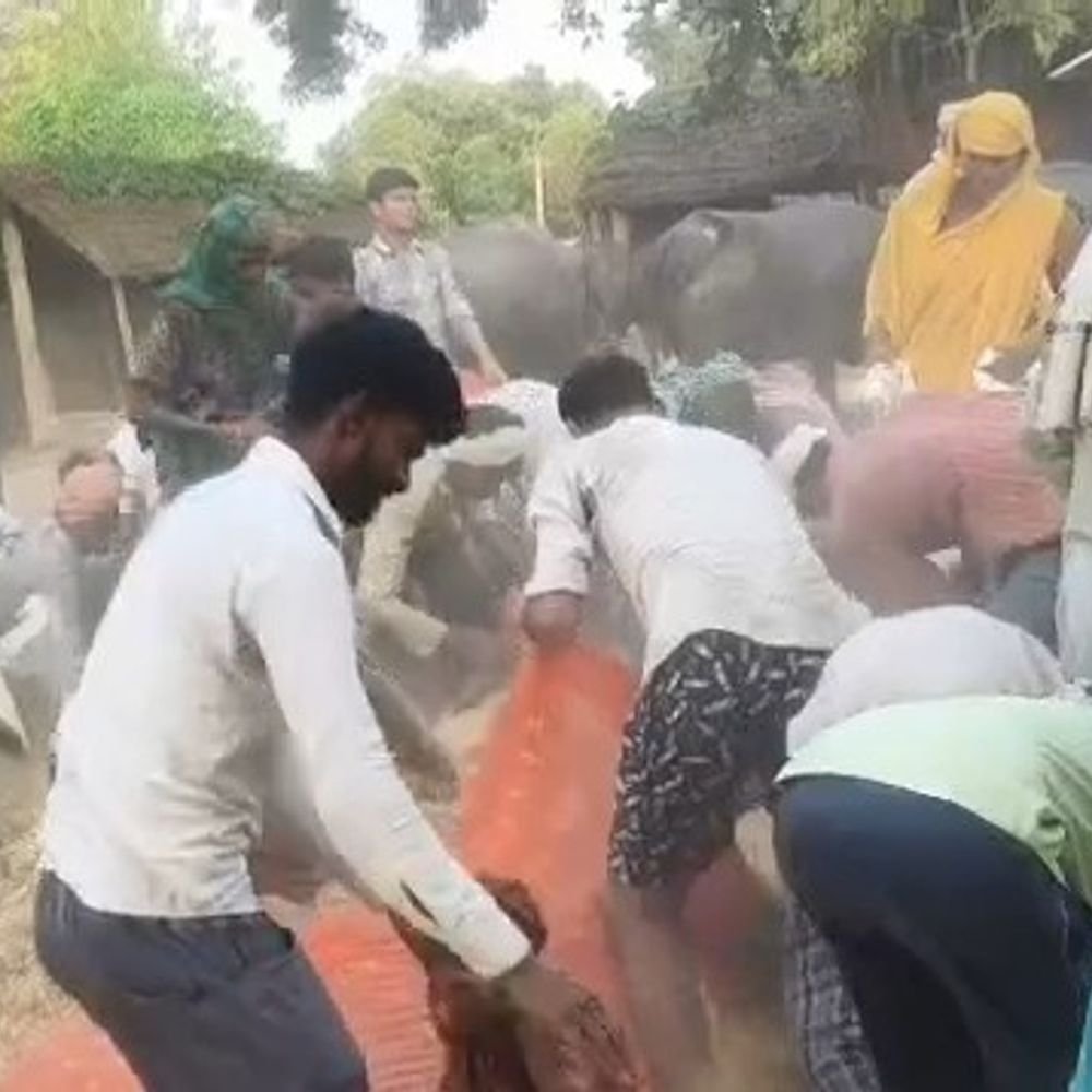 4 गांवों में प्रशासन ने की राहत सामग्री की व्यवस्था:100 से ज्यादा किसानों को बांटा भूसा, 500 लोगों को लंच पैकेट