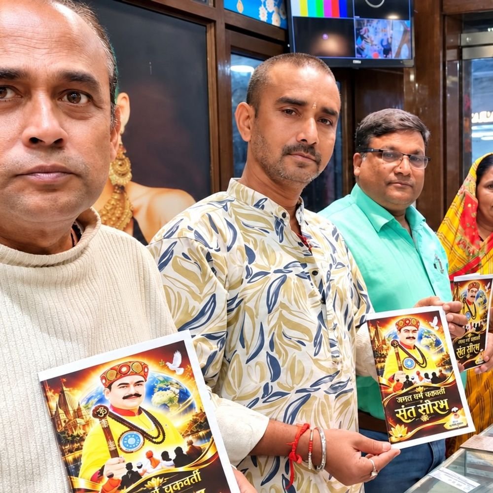 ‘जगत धर्म चक्रवर्ती' पुस्तक का कवर विमोचन:राजीव कुमार ने लिखी, संत सौरभ के जीवन पर आधारित