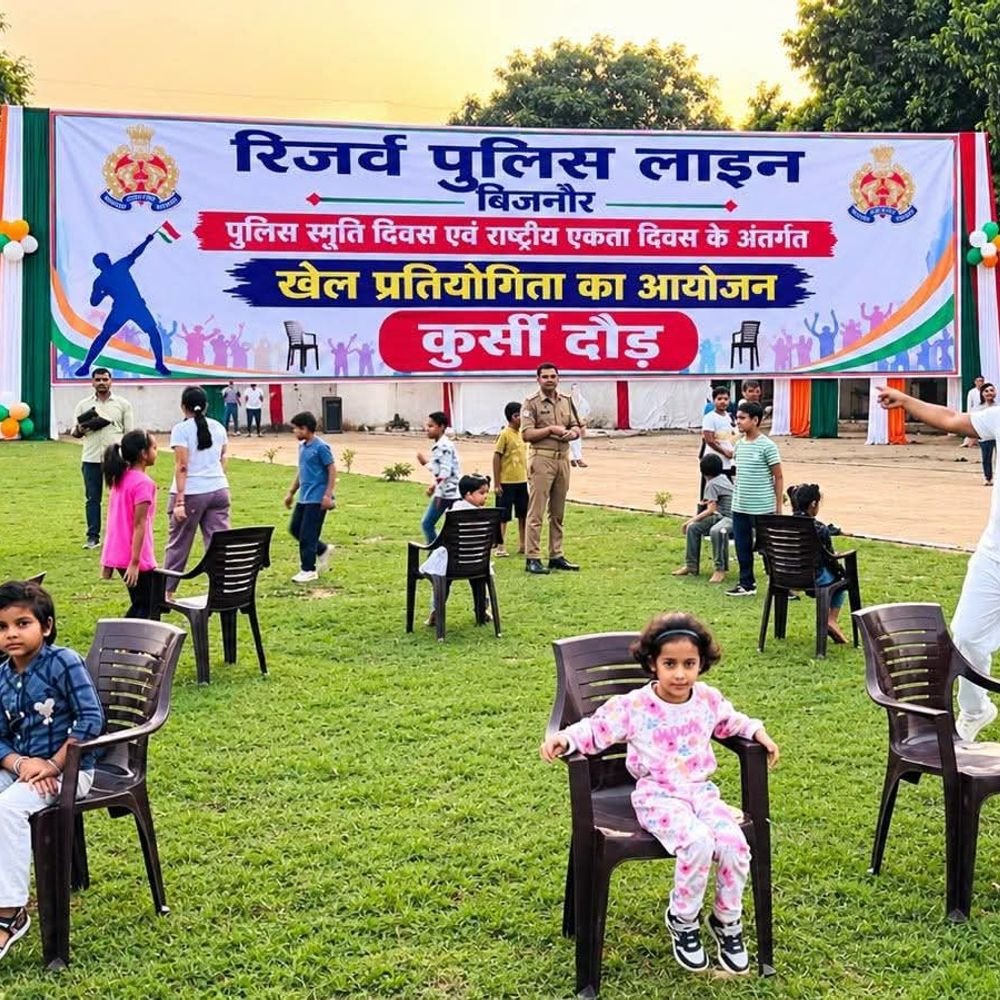 पुलिस लाइन में खेलकूद प्रतियोगिता:50 मीटर में दक्ष नागर और 100 मीटर में अरनव यादव दूसरे स्थान पर रहे
