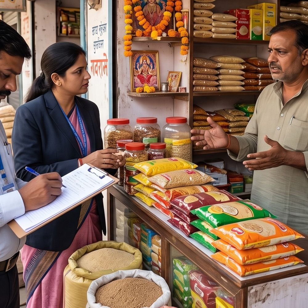नवरात्र पर खाद्य विभाग अलर्ट:किराना दुकानों का निरीक्षण; दुकानदारों को चेतावनी- एक्सपायरी सामान बेचने पर कार्रवाई