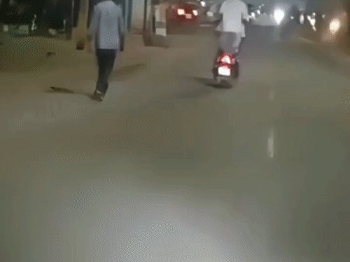 मुजफ्फरनगर में चलती स्कूटी पर खतरनाक स्टंट, VIDEO:पीछे बैठा युवक घुटनों के बल खड़ा होकर करता रहा सवारी