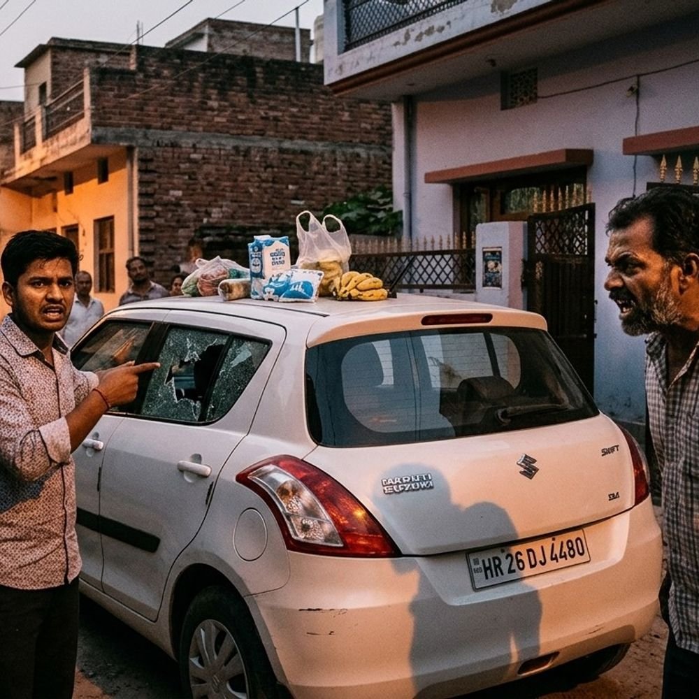 युवक की कार का शीशा तोड़कर गोली मारने की धमकी:गोविन्द नगर में त्योहार का सामान लेने गए थे; पारा पुलिस ने केस दर्ज किया
