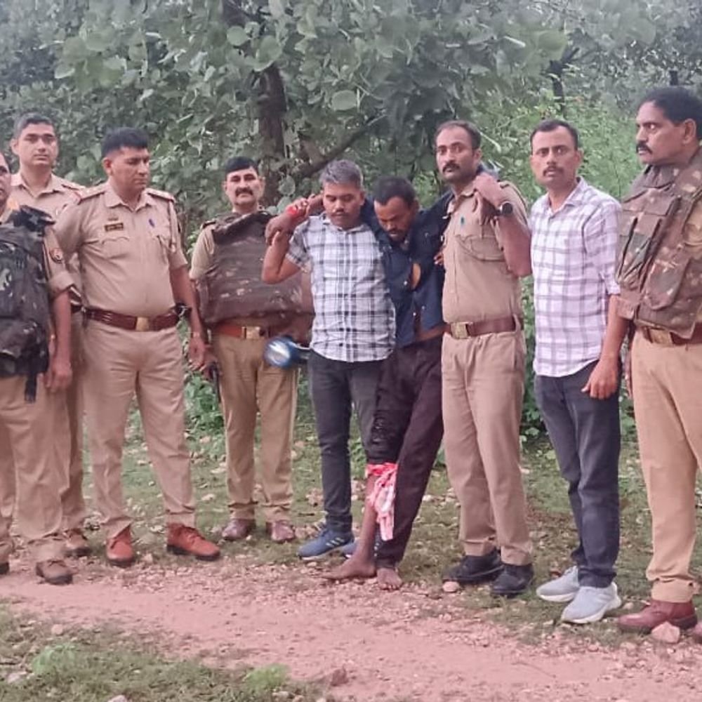 ललितपुर में मासूम से दुष्कर्म का आरोपी मुठभेड़ में घायल:पुलिस ने 10 घंटे में किया गिरफ्तार, पैर में मारी गोली; दादी ने देखी थी वारदात