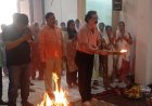 लघु उद्योग निगम में माता रानी की पूजा:नवरात्रि के छठे दिन निगम परिसर में पूजा-अर्चना, अधिकारियों और कर्मचारियों ने किया हवन