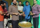 कोंच में नवरात्र में सेवा का संकल्प:महाकालेश्वर नायक के मठ मंदिर में भंडारा, श्रद्धालुओं को बांटा प्रसाद