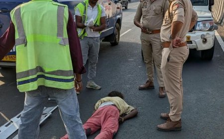 वाहन की टक्कर से एक व्यक्ति की मौत:फ्लाईओवर पर घायल मिला, अस्पताल में दम तोड़ा; पहचान करने में जुटी पुलिस