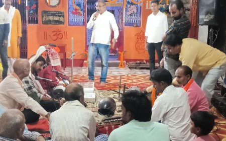 नगवा में ग्राम देवता का वार्षिकोत्सव:श्रीरामचरितमानस पाठ के साथ धार्मिक आयोजन का शुभारंभ