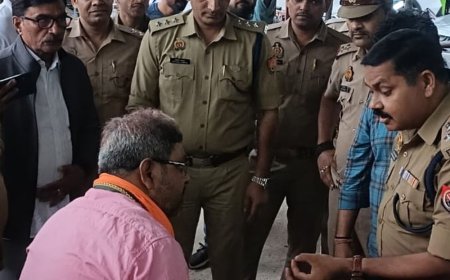 दुबग्गा पटाखा मंडी का डीसीपी पश्चिमी ने निरीक्षण किया:दुकानदारों को अग्निशमन उपकरण रखने और पटाखों का सुरक्षित भंडारण करने के निर्देश दिए