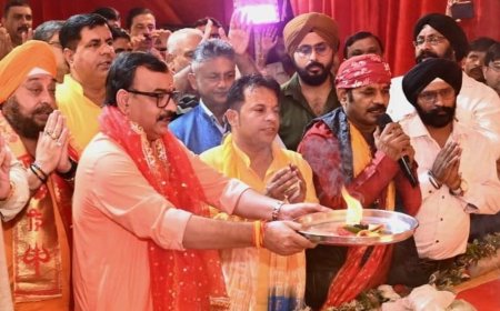 नटखेड़ा रोड पर मां भगवती जागरण:पांचवें विशाल जागरण में भजनों पर झूमे श्रद्धालु, गूंजे मां के जयकारे