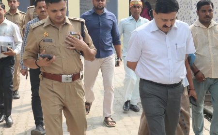 मतदाता सूची अभियान चला, डीएम-एसपी ने बूथों का जायजा लिया:डीएम राहुल पाण्डेय ने व्यवस्था परखी, बीएलओ को दिए निर्देश, नाम जोड़ने पर जोर