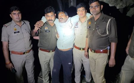 मेरठ में 25 हजार का इनामी मुठभेड़ में घायल:पुलिस ने गिरफ्तार किया; बिना नंबर की पिकअप और जिंदा गाय मिली