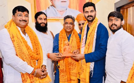 भाजपा के राष्ट्रीय महामंत्री सुनील बंसल अयोध्या पहुंचे:हनुमानगढ़ी में दर्शन किया,हुआ भव्य स्वागत