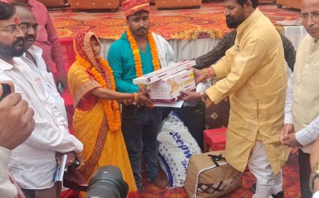 भदोही में 339 जोड़ों की शादी हुई:मुख्यमंत्री सामूहिक विवाह योजना के तहत 6 ब्लॉक और 5 नगर निकायों में कार्यक्रम हुआ