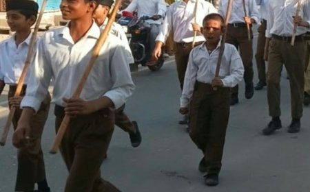 मथुरा में संघ का विजयादशमी उत्सव:स्थापना दिवस पर निकाला पथ संचालन,ब्रज प्रान्त के संगठन मंत्री रहे मौजूद
