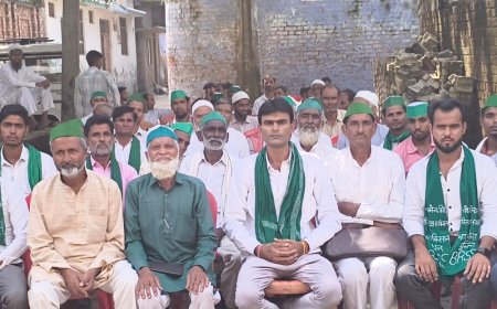 भाकियू ने किसानों की समस्याओं पर आवाज उठाई:गांव-गांव जनजागरण अभियान शुरू कर कई मुद्दों पर चर्चा की, संगठन मजबूत करने का संकल्प