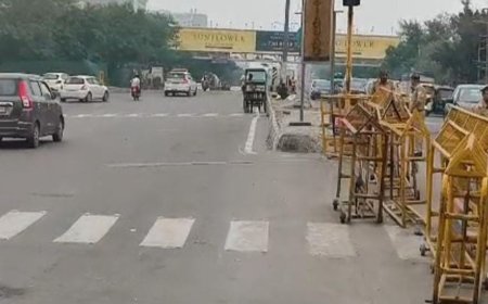 DME पर गाजीपुर की तरफ जाने वाला रास्ता बंद:दिल्ली- गाजीपुर बार्डर पर कैनाल ब्रिज की मरम्मत के चलते आज से 6 दिन डायवर्जन
