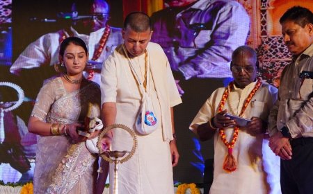 इस्कॉन लखनऊ में गीता रसामृतम-2 महोत्सव:अपरिमेय श्याम प्रभु ने जीवन की उलझनें समझाईं ; शहीद पथ मंदिर में हजारों भक्त पहुंचे