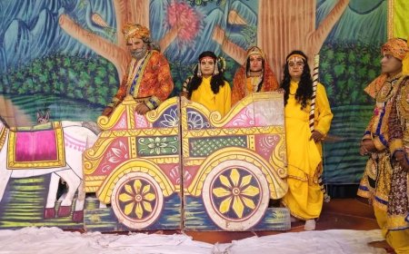 रामपुर में रामलीला मंचन आयोजित:दशरथ मरण प्रसंग देख दर्शक रोए, भरत मिलाप से मिला प्रेम संदेश