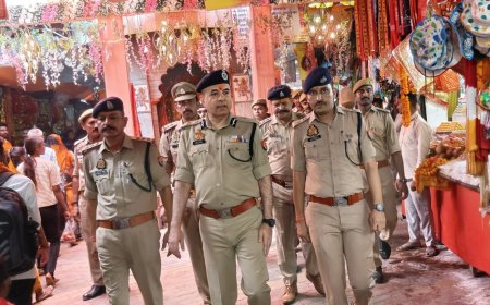 कड़ाधाम मेले की सुरक्षा परखने पहुंचे एडीजी:मां शीतला मंदिर और कुबरी घाट का किया निरीक्षण, 258 पुलिसकर्मी और 46 चौकीदार तैनात