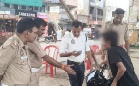 भदोही में 462 वाहनों का चालान:सबसे ज्यादा 280 बाइक सवारों पर कार्रवाई, 5.57 लाख रुपये का जुर्माना वसूला