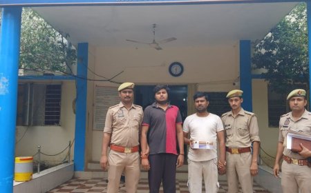 पिता को गोली मारने वाला बेटा और साला गिरफ्तार:बांदा में जमीन विवाद; पुलिस ने 315 बोर का तमंचा और खोखा कारतूस जब्त किया