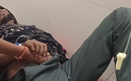 करमहा कब्रिस्तान के पास युवक अनियंत्रित होकर गिरा:सिर में गंभीर चोट, जिला अस्पताल में उपचार शुरु