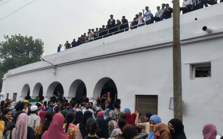एएमयू छात्रसंघ चुनाव: नामांकन में दिखाया दम:जुलूस-नारेबाजी से गूंजा कैंपस; यूनियन हॉल के अंदर-बाहर दिनभर मेले जैसा माहौल, खेमेबंदी के बीच मुकाबला हुआ दिलचस्प
