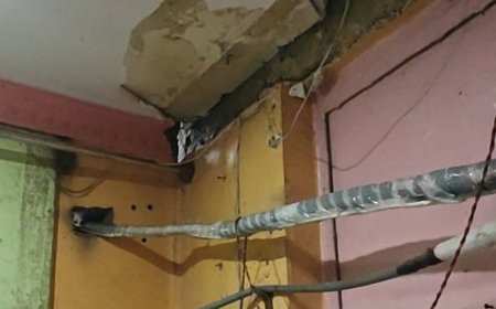 लखनऊ के नीम करौरी मंदिर की दीवारों में दरार:छत और दीवारों में हल्का धंसाव, श्रद्धालुओं ने प्रशासन से मदद की अपील की